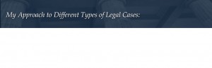 My approach to different types of legal cases